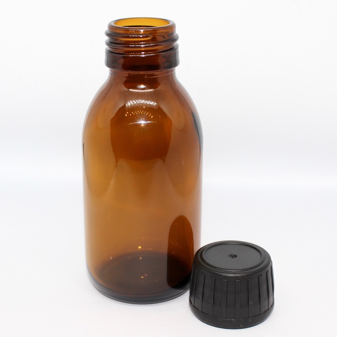 Amber glass bottle: 100ml - Bottles - Packaging - Go Native New Zealand